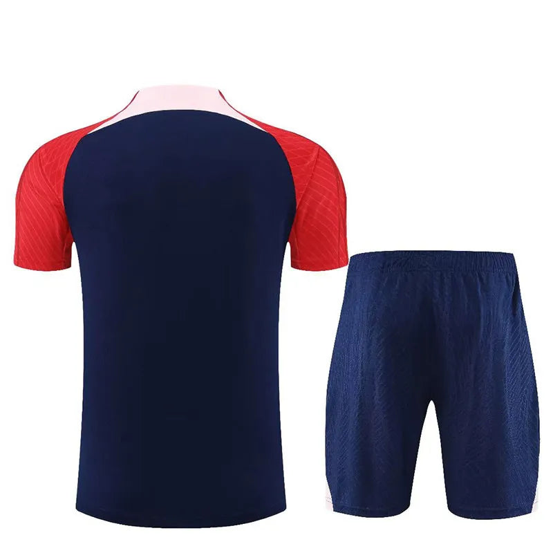 Atletico Madrid Short Sleeve Set Navy/Red 2023-24