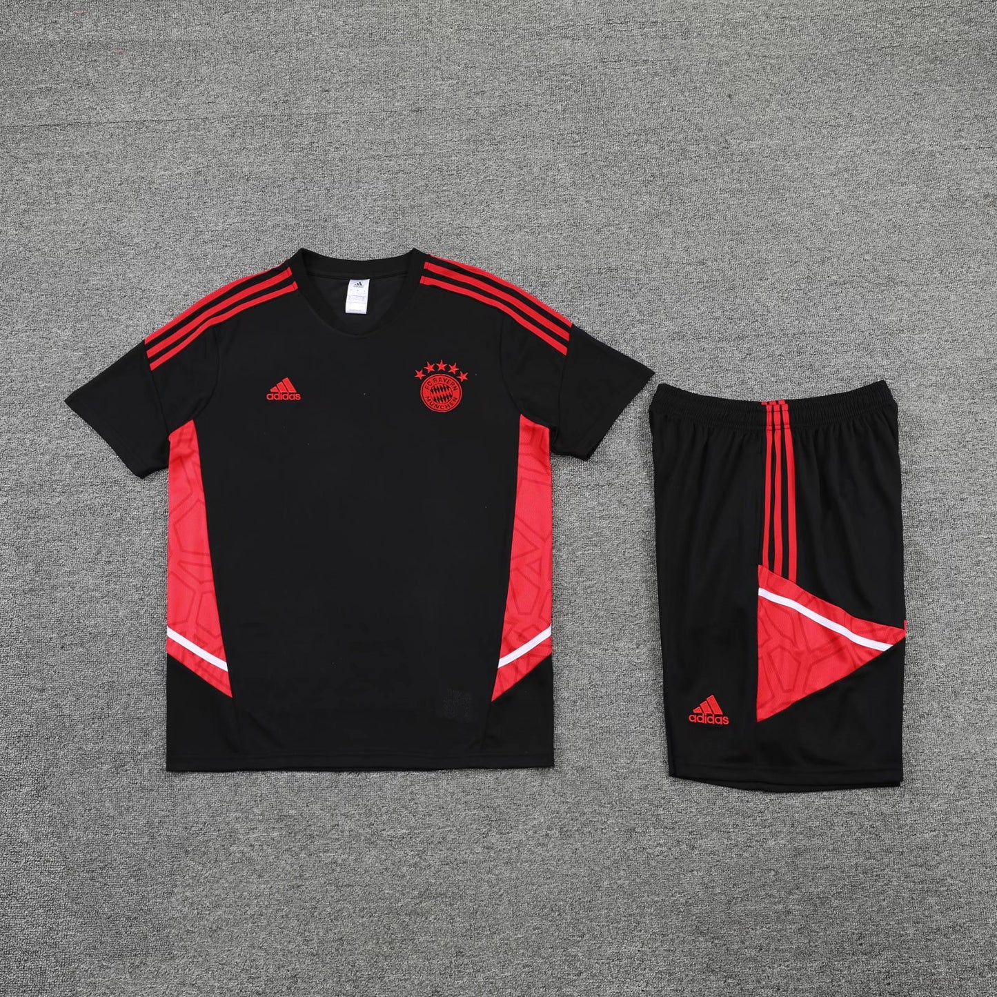 Bayern Munich Short Set Black Red 2022-23