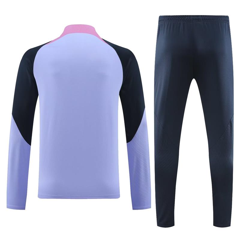 Tottenham Long Sleeve Zipped Tracksuit Black Violet/Black 2023-24