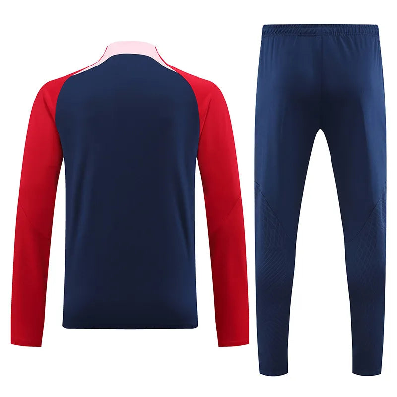 Atletico Madrid Long Sleeve Tracksuit Navy/Red 2023-24