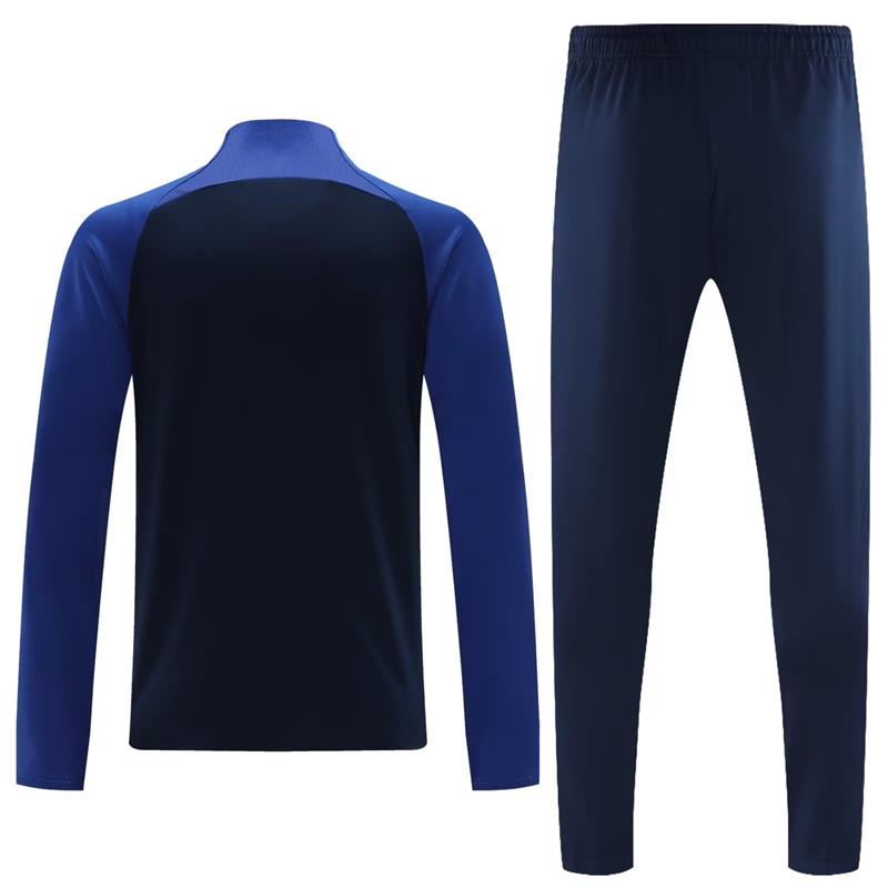 Al-Nassr Long Sleeve Zipped Tracksuit Blue/Navy 2023-24