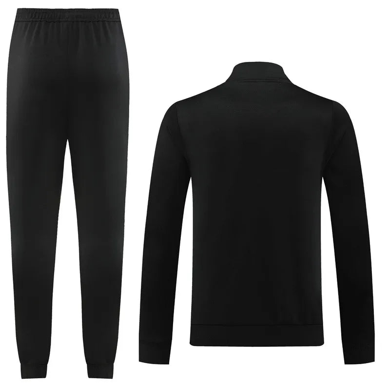 Manchester United Long Sleeve Zipped Tracksuit Black/Red 2023-24