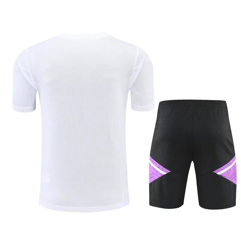 Real Madrid Short Sleeve Set White/Purple 2023-24