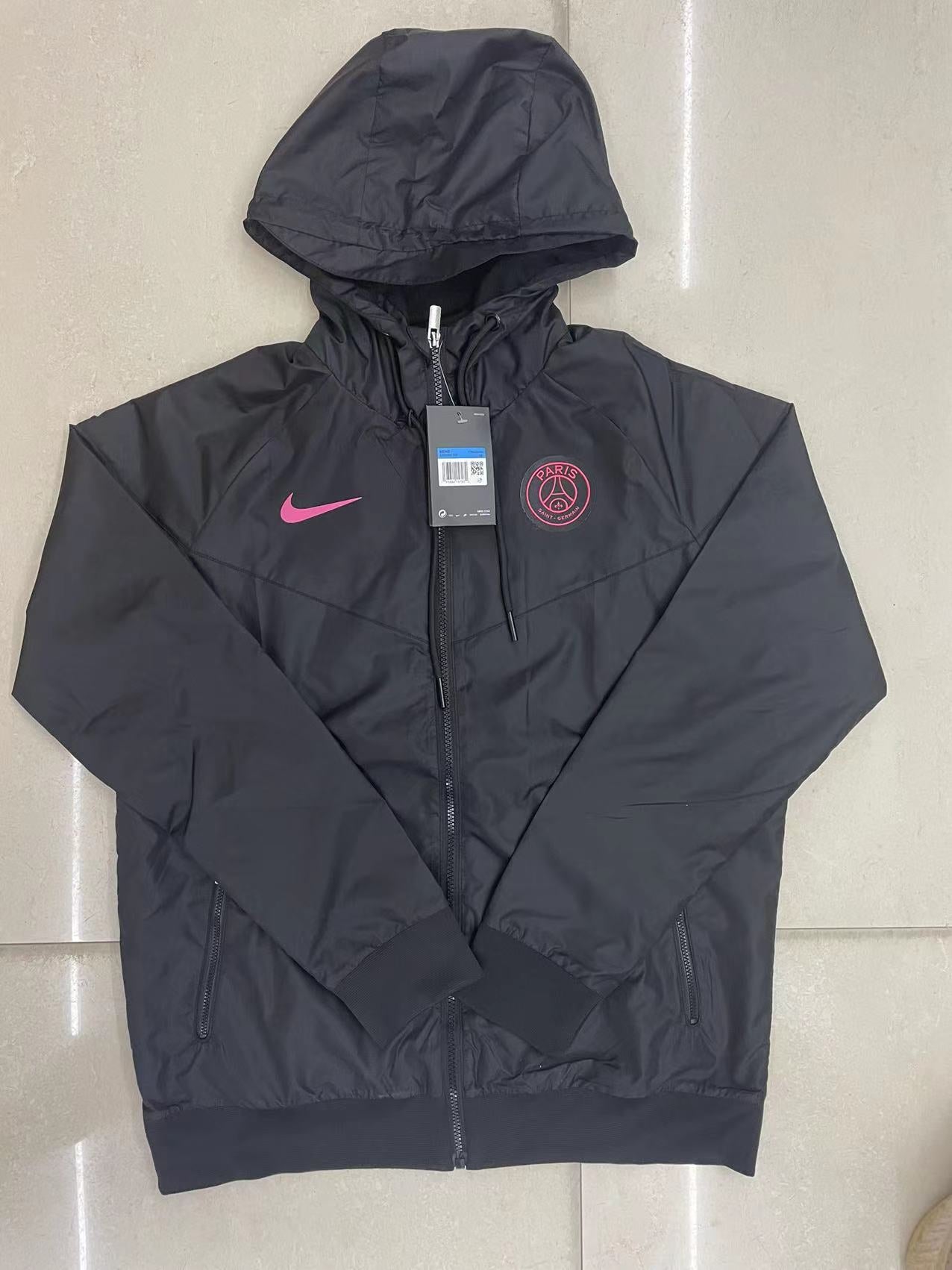 PSG Paris Saint-German Windbreaker Jacket Black G117 2022-23