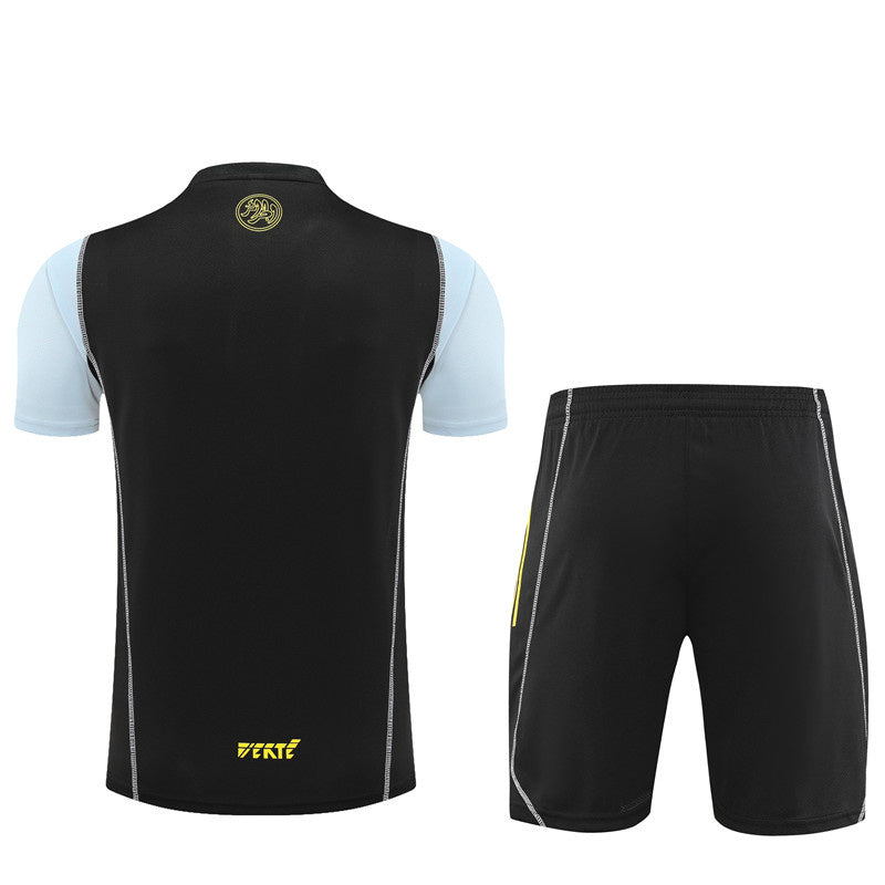 Algeria Short Sleeve Set Black/Yellow 2023-24