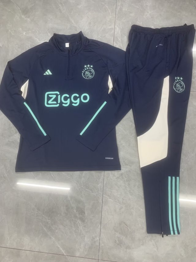 Ajax Long Sleeve Zipped Tracksuit Navy 2023-24