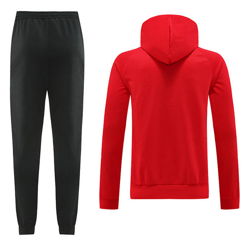 Bayern Munich Long Sleeve Zipped Jacket Tracksuit Red/Black 2022-23