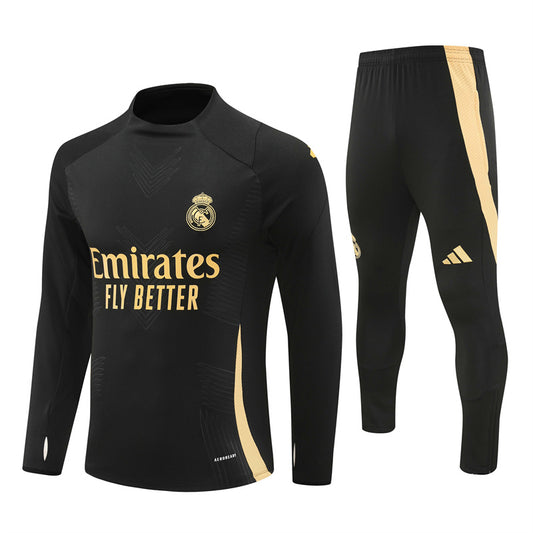 Manchester United Long Sleeve Tracksuit Black/White 2024-25 (Copy)