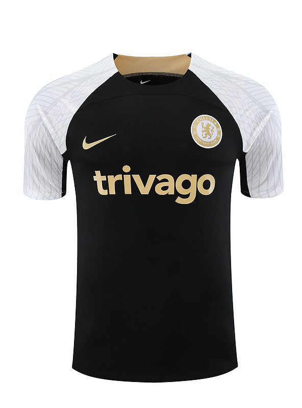 Chelsea Short Sleeve Set Black/White/Gold 2023-24