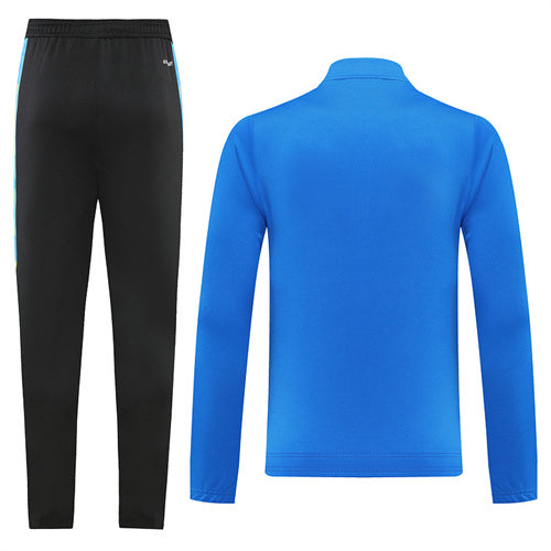 Manchester United Long Sleeve Zipped Tracksuit Blue/Black 2022-23