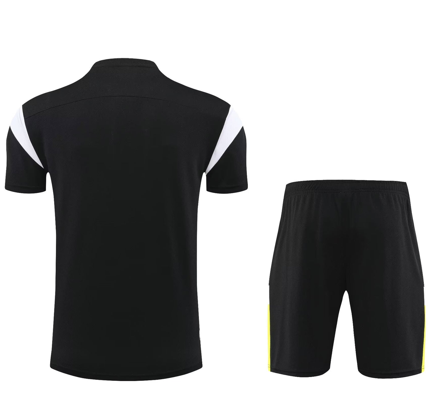 Dortmund Short Sleeve Tracksuit Set Black/Grey/Yellow 2023-24