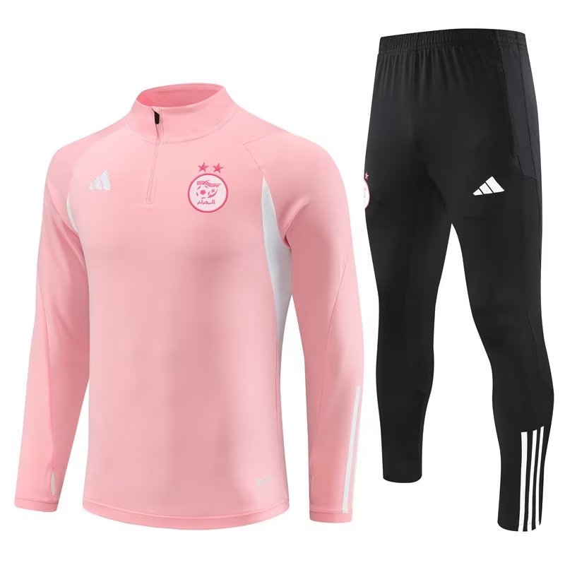 Algeria Long Sleeve Zipped Tracksuit Pink/Black 2023-24