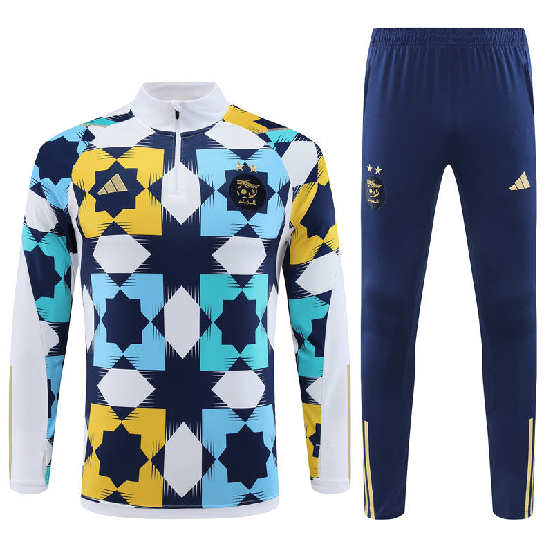 Algeria Long Sleeve Zipped Tracksuit Navy 2023-24