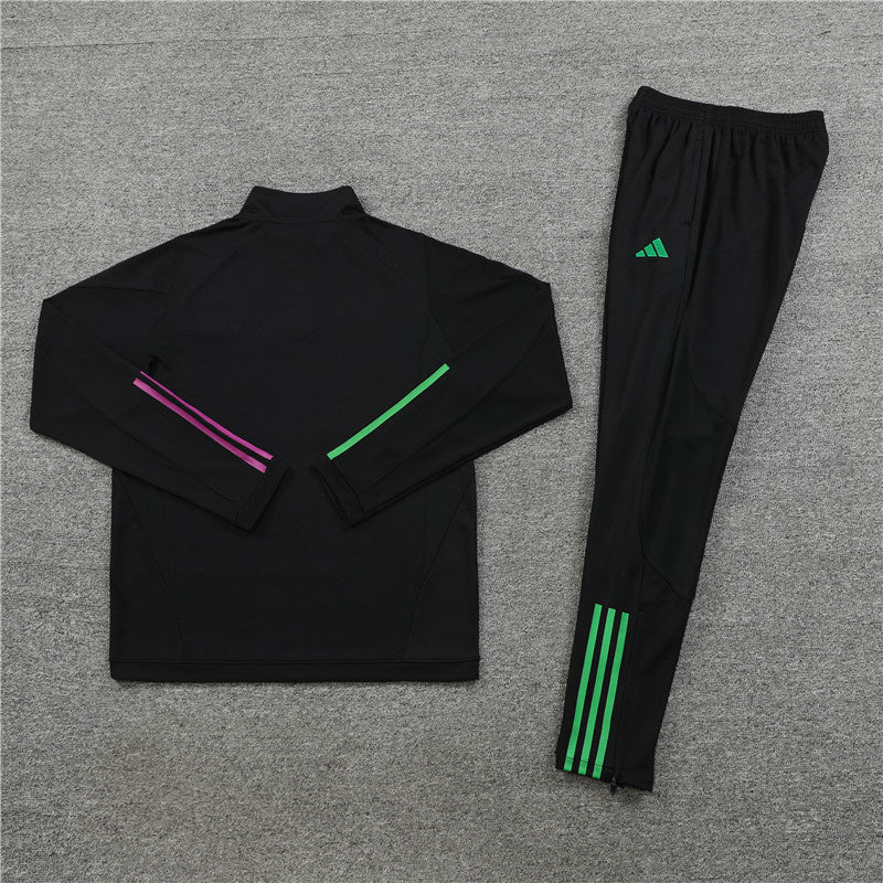 Bayern Munich Long Sleeve Zipped Tracksuit Black 2023-24