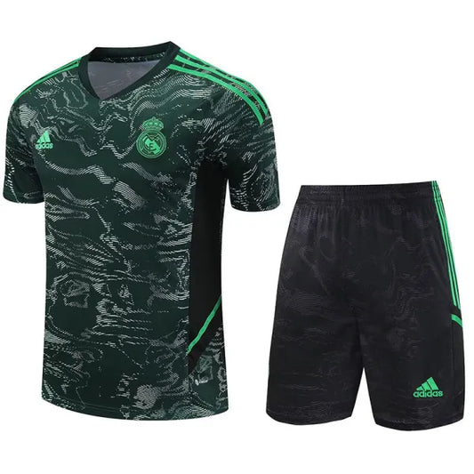 Real Madrid Short Sleeve Set Black/Green 2022-23