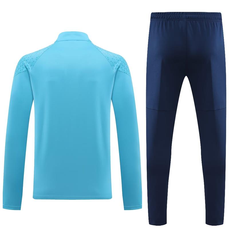 Marseille Long Sleeve Zipped Tracksuit Teal/Navy 2023-24