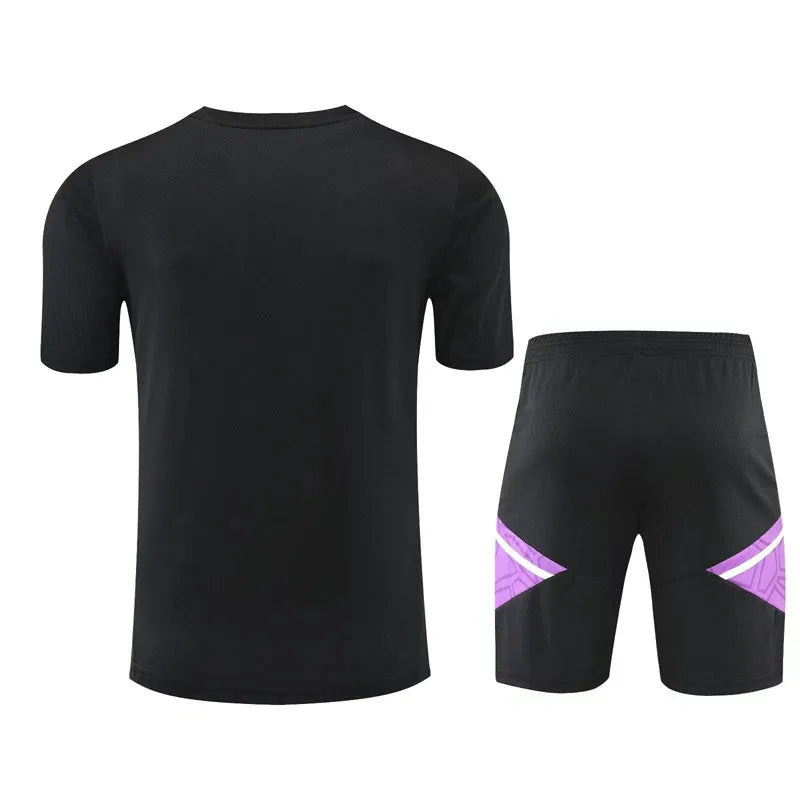 Real Madrid Short Sleeve Set Black/Purple 2023-24