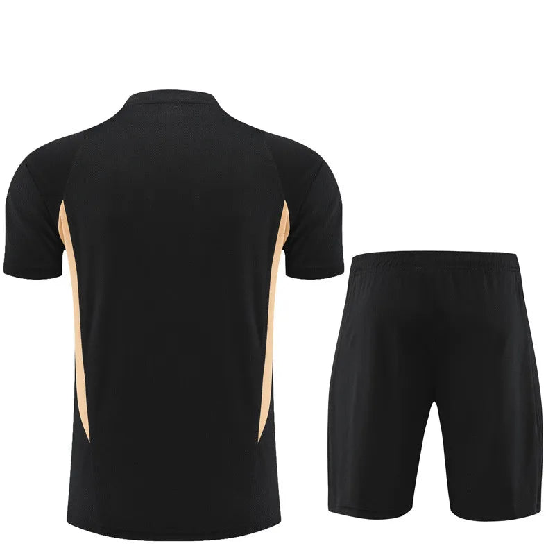Real Madrid Short Sleeve Set Black/Gold 2023-24