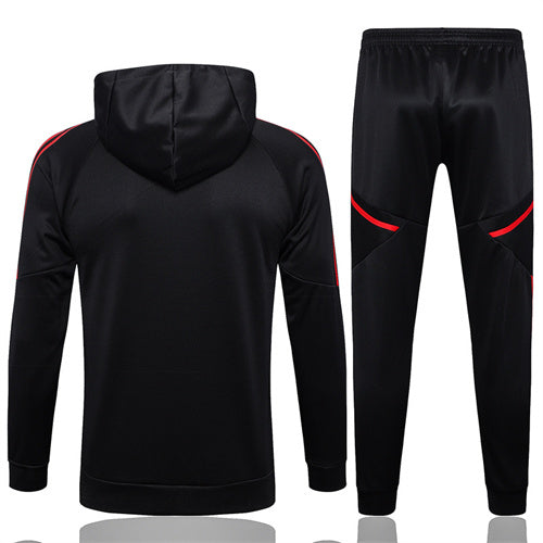 Manchester United Hooded Tracksuit Black/Red 2022-23