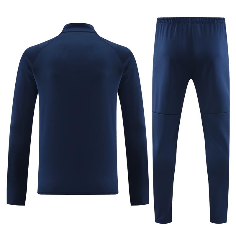 Marseille Long Sleeve Zipped Tracksuit Cyan/Navy 2023-24