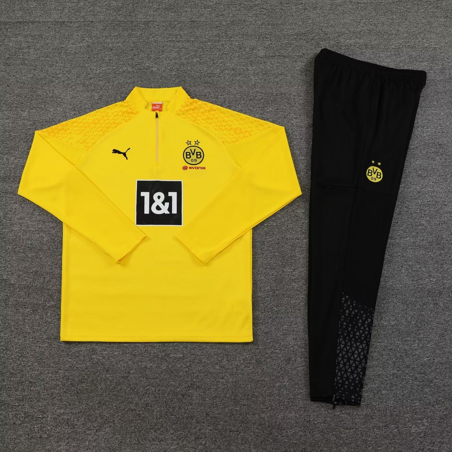 Bayern Munich Long Sleeve Zipped Tracksuit Yellow/Black 2023-24