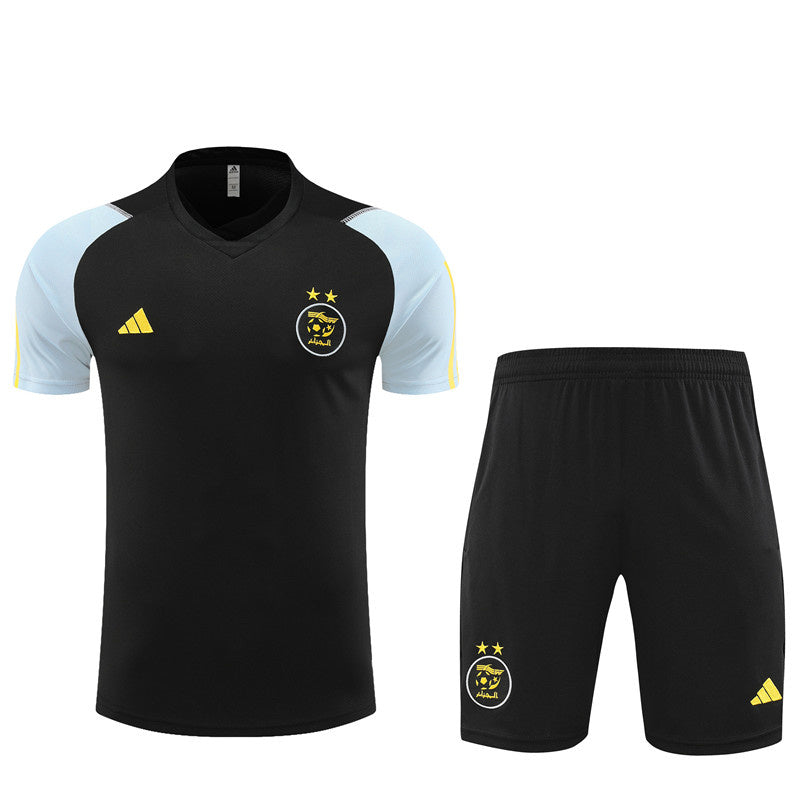 Algeria Short Sleeve Set Black/Yellow 2023-24