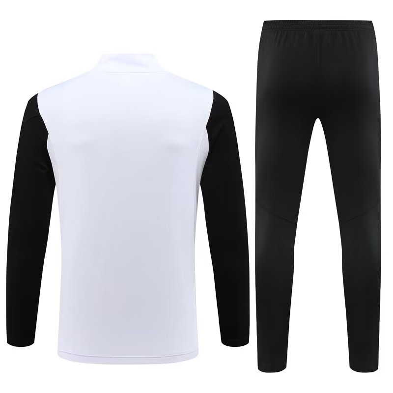 Juventus Long Sleeve Zipped Tracksuit White/Black 2023-24