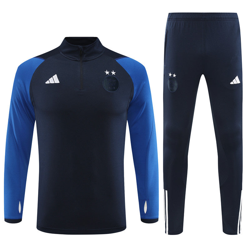 Algeria Long Sleeve Zipped Tracksuit Navy/Blue 2023-24