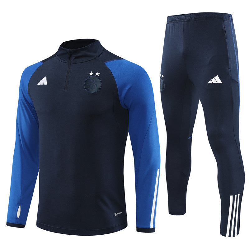 Algeria Long Sleeve Zipped Tracksuit Navy/Blue 2023-24
