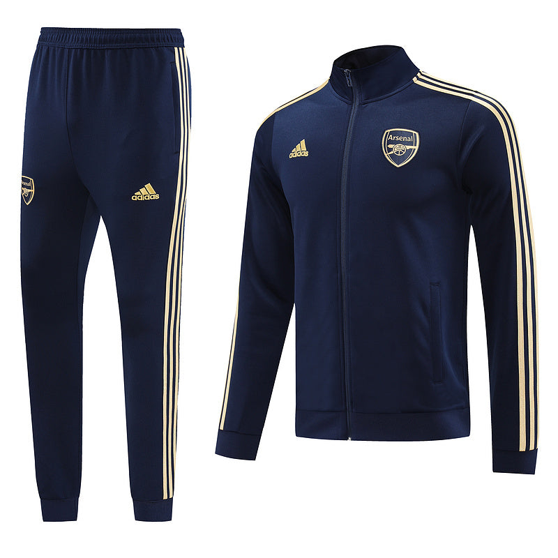 Arsenal Zipped Long Sleeve Tracksuit Navy 2023-24
