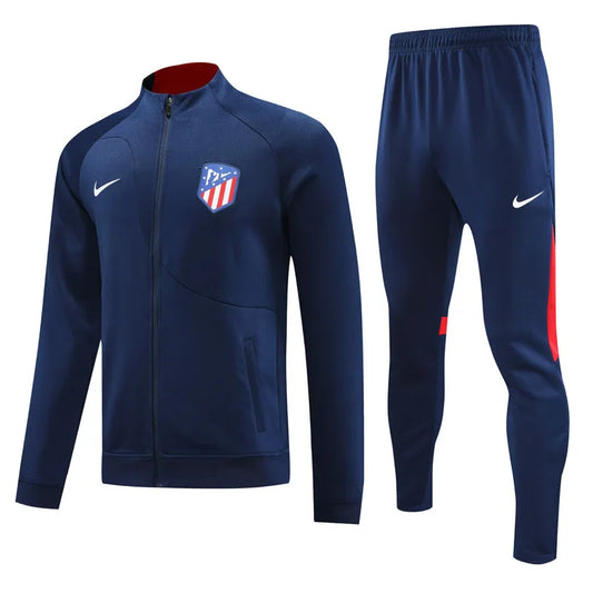 Atletico Madrid Long Sleeve Zipped Tracksuit Navy 2023-24