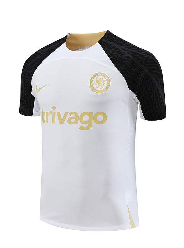 Chelsea Short Sleeve Set White/Black/Gold 2023-24