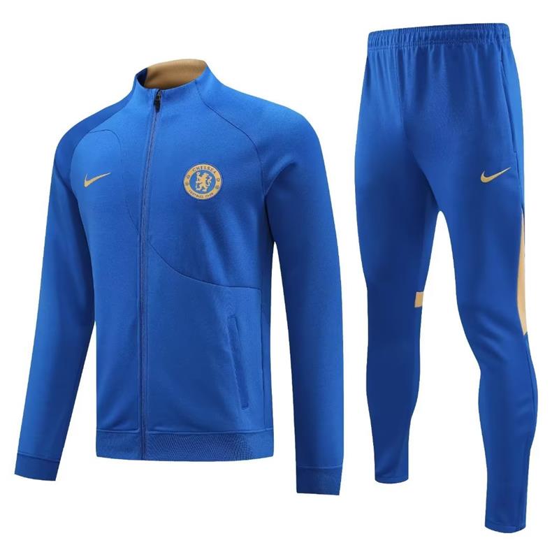 Chelsea Long Sleeve Zipped Tracksuit Blue 2023-24