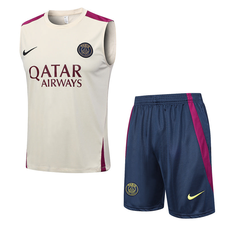 PSG Paris Saint German Vest Set White/Navy/Wine 2023-24