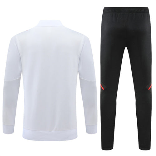 Bayern Munich Long Sleeve Zipped Tracksuit White/Black 2022-23