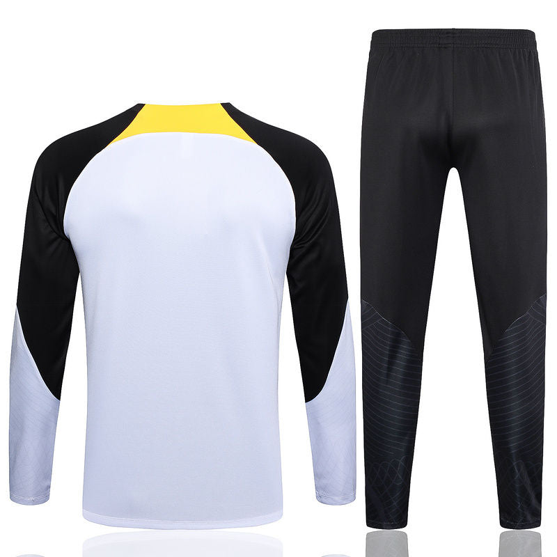 Chelsea Long Sleeve Tracksuit White/Black 2023-24