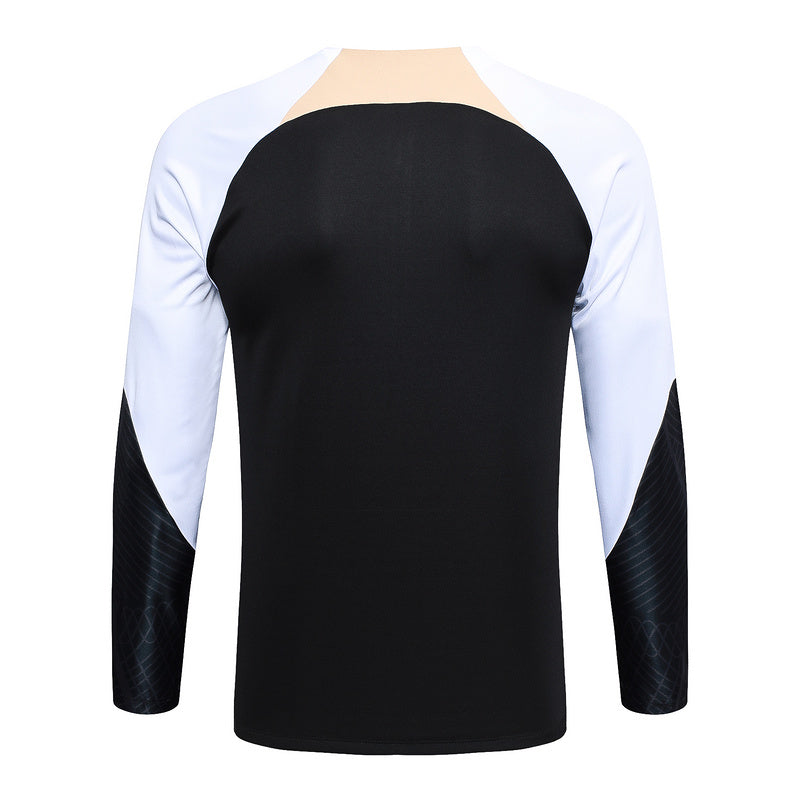 Chelsea Long Sleeve Tracksuit Black/White 2023-24