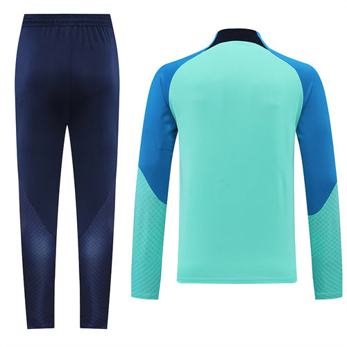 Barcelona Long Sleeve Tracksuit Cyan/Blue 2022-23