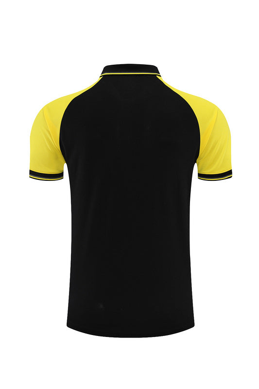 Chelsea Short Sleeve Tracksuit Black/Yellow/Grey 2022-23
