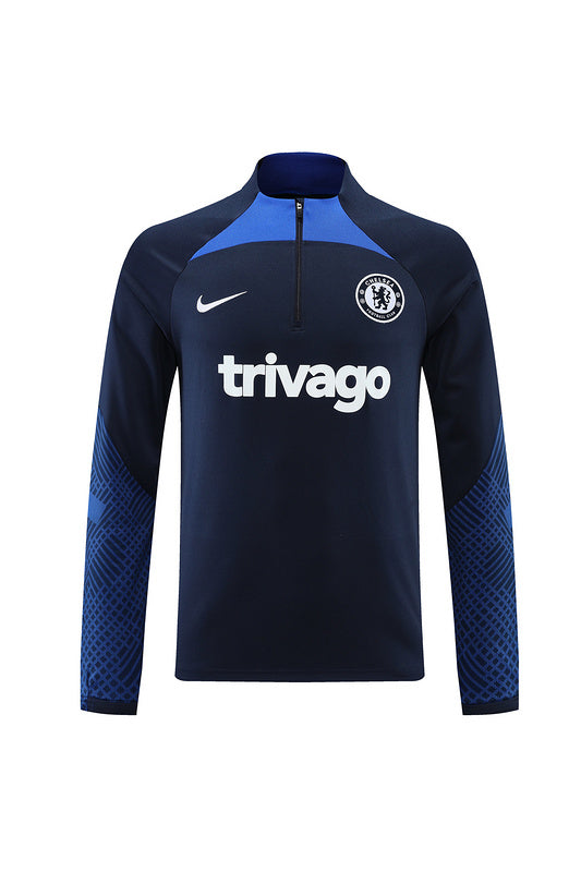 Chelsea Long Sleeve Tracksuit Navy/Blue 2022-23