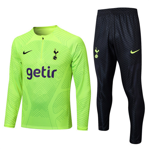 Tottenham Hotspur Long Sleeve Tracksuit Lime/Black 2022-23