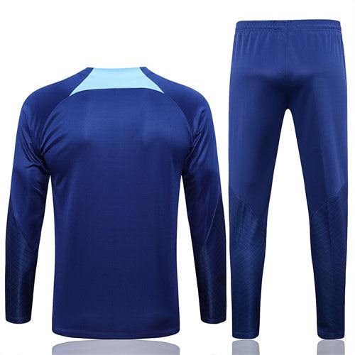 Barcelona Long Sleeve Tracksuit Blue/Cyan 2022-23