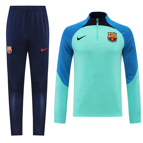 Barcelona Long Sleeve Tracksuit Cyan/Blue 2022-23