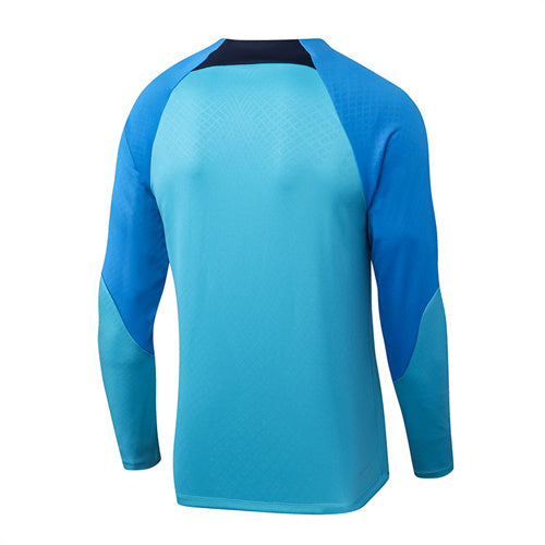 Barcelona Long Sleeve Tracksuit Light Blue/Navy 2022-23