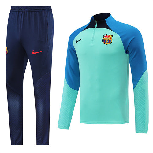 Barcelona Long Sleeve Tracksuit Cyan/Blue 2022-23