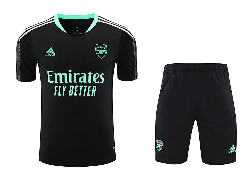 Arsenal Short Sleeve Set Black/Cyan 2022-23