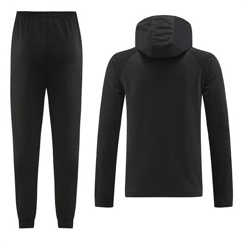 Barcelona Long Sleeve Zipped Tracksuit Black 2022-23