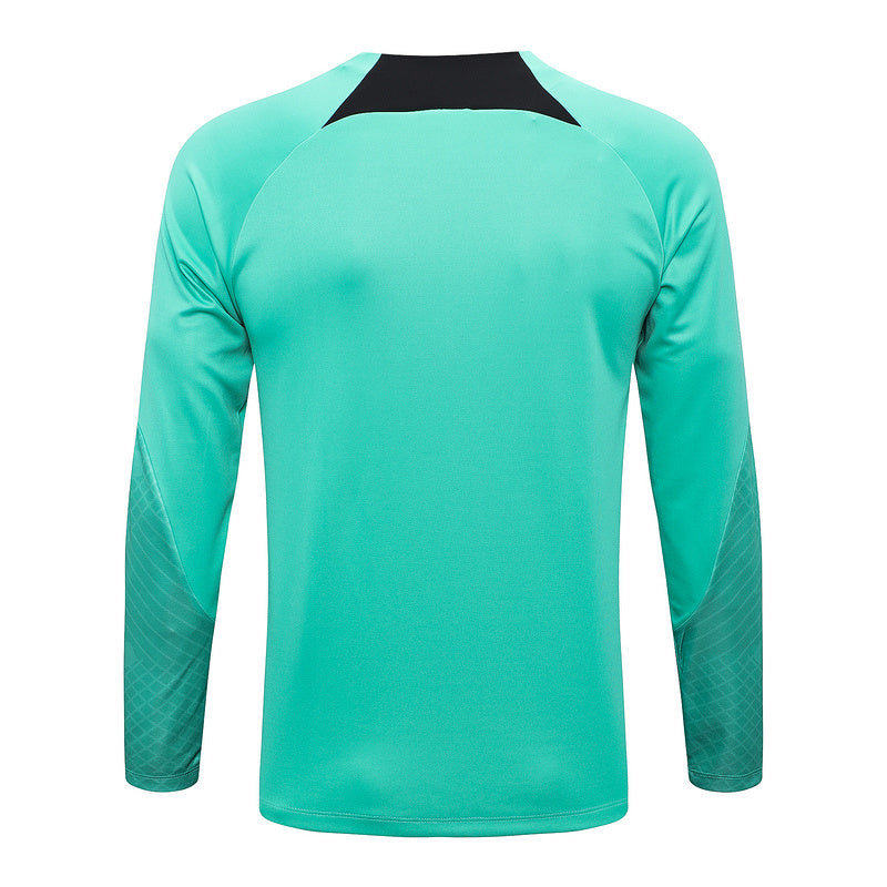 Chelsea Long Sleeve Tracksuit Teal/Black 2022-23