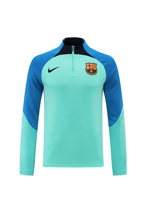 Barcelona Long Sleeve Tracksuit Cyan/Blue 2022-23