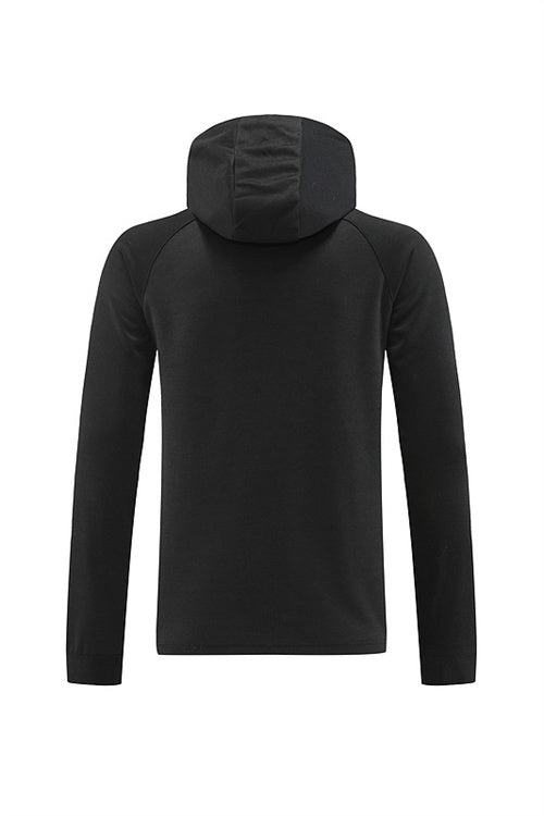 Barcelona Long Sleeve Zipped Tracksuit Black 2022-23